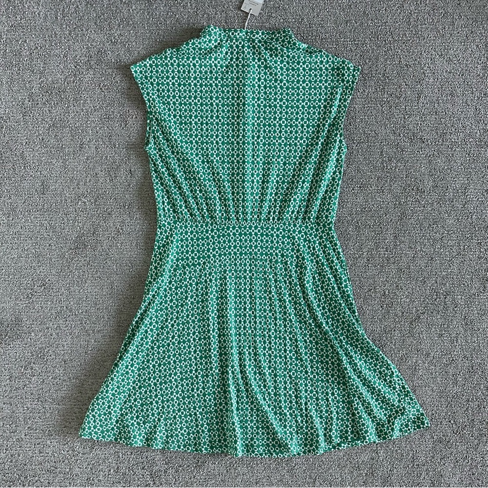 Boden Easy Jersey Shirt Dress J0915 BGR‎ Green Geo US 8R | Cotton Modal - Picture 6 of 6
